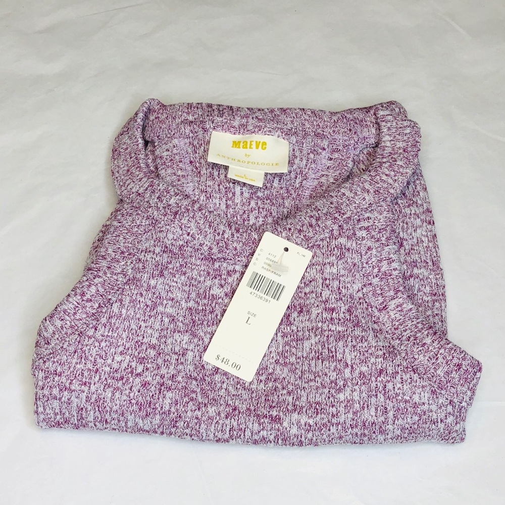 Maeve "Raspberry" Lavender Knit Tank, Size Large - Picture 7 of 8